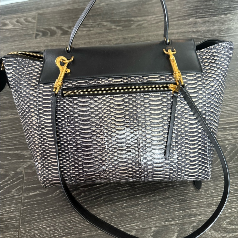 Celine Python Grey Black Mini Belt Bag Purse Shou… - image 5